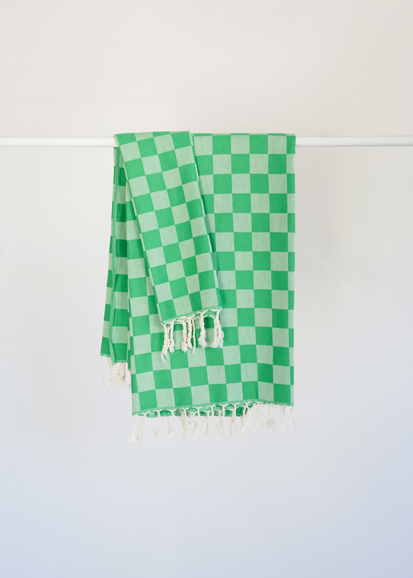 CHECK TURKISH TOWEL / GRASS